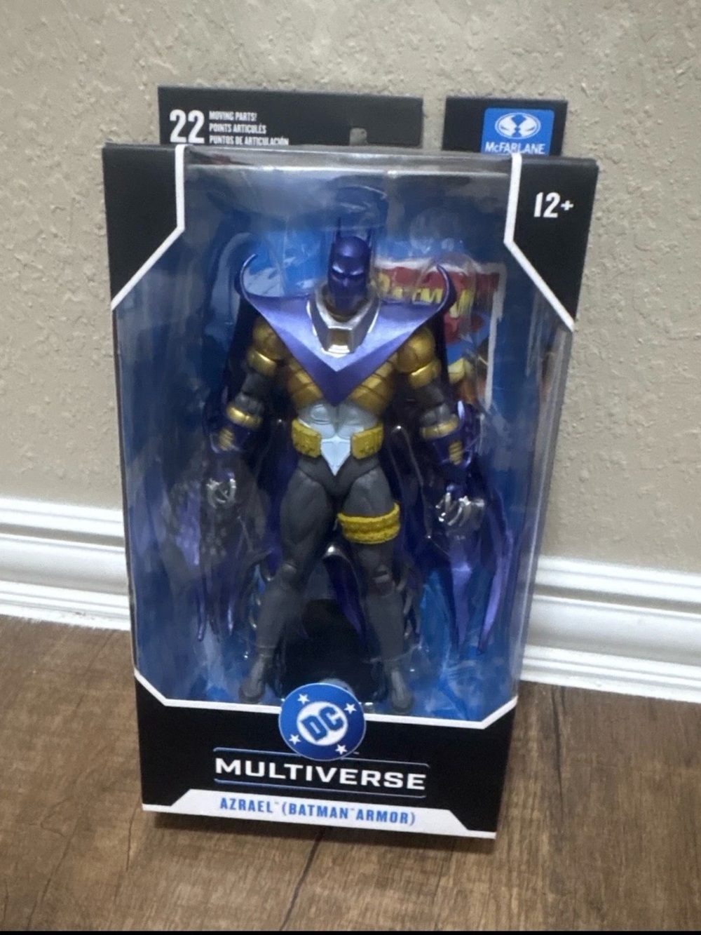 DC Multiverse Azrael (Batman Armor) Action Figure – Purple, Gold, Gray
